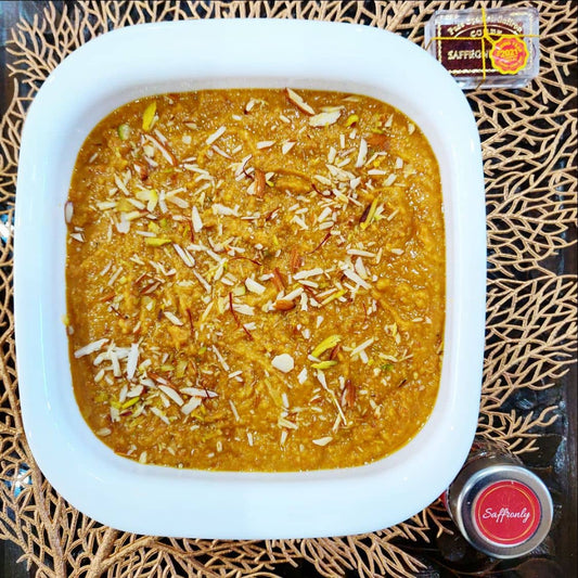 Traditional Gujarati Mohanthal a.k.a Gram Flour Fudge with Nuts and Saffron Mohanthal is a traditional festive sweet made from sweetened besan flour and fudge flavoured with saffron and nuts.